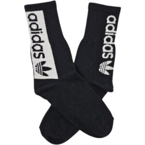 Medias base negra con franja blanca ADIDAS