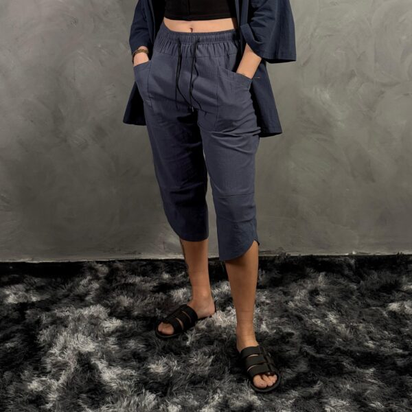Pantalon de Lino Azul - Imagen 2