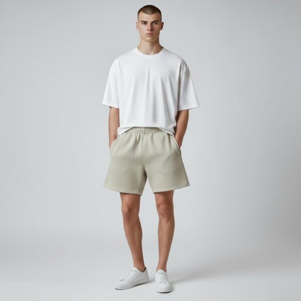 Bermuda oversize beige Blanks - Imagen 3