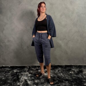 Pantalon de Lino Azul