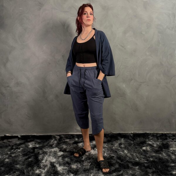Pantalon de Lino Azul