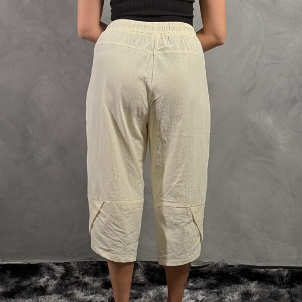 Pantalon de Lino Liso Amarillo - Imagen 2