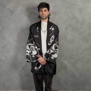 Haori manga larga Dragón Blanco