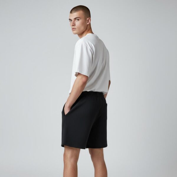 Bermuda oversize negro blanks - Imagen 5