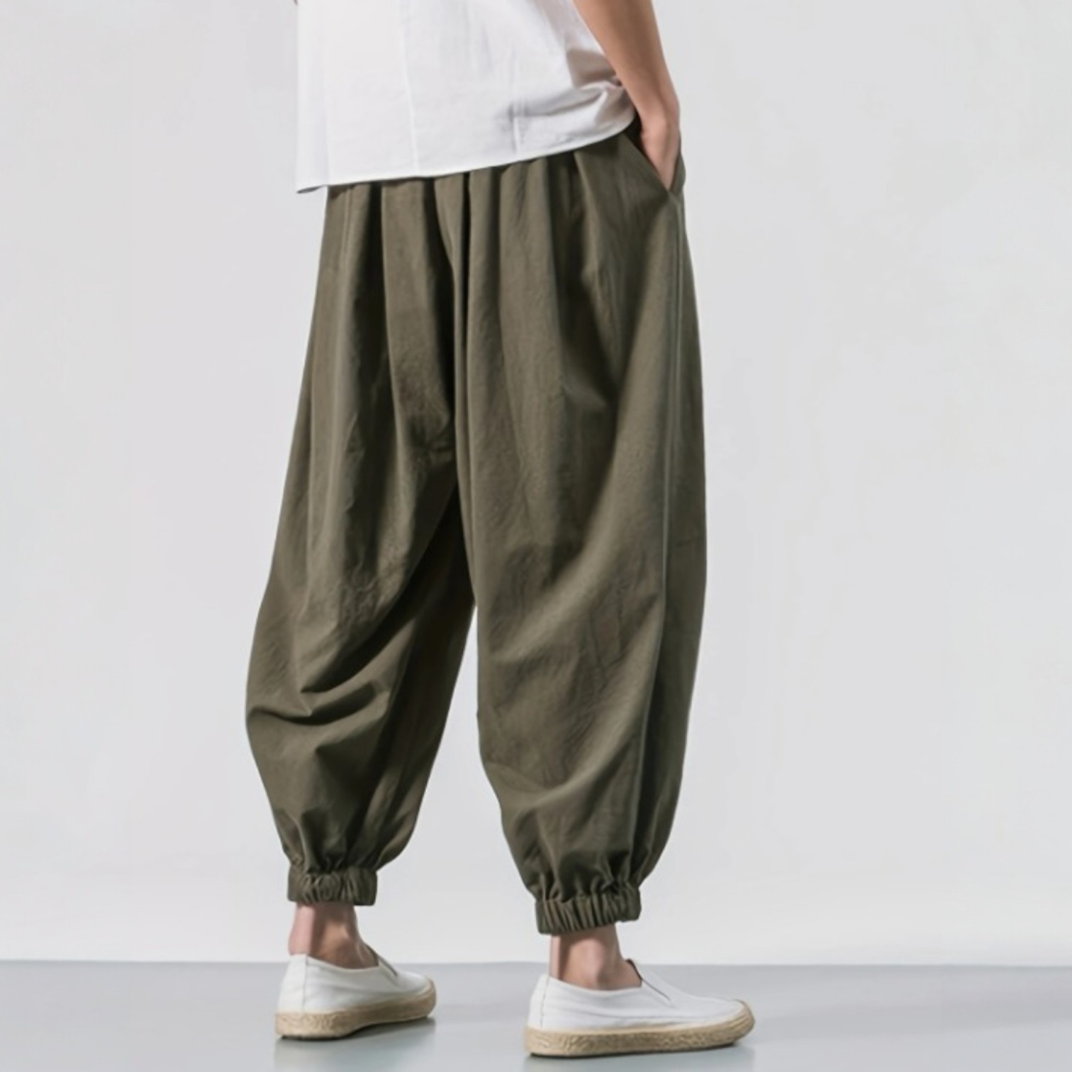 Pantalon de Lino Verde - Imagen 2