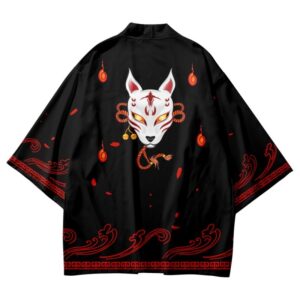 Haori Kitsune Fuego Escarlata