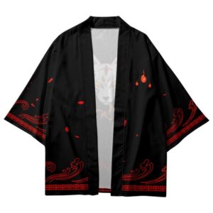 Haori Kitsune Fuego Escarlata