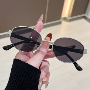 Gafas Metalizadas Retro Silver Black