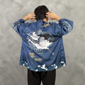 Haori Grullas del Oceano Azul