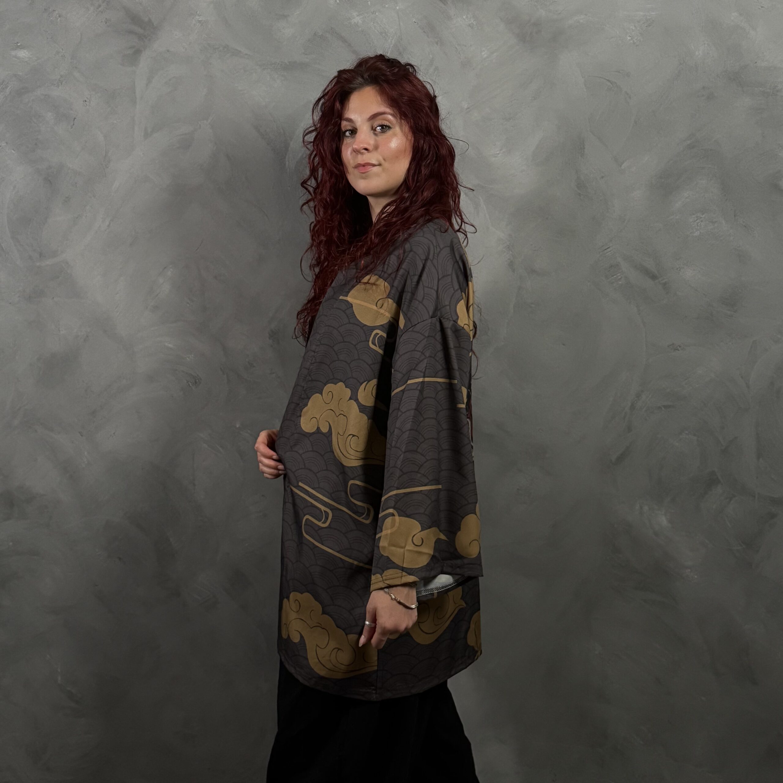 Haori Oni Nubes Doradas - Imagen 2