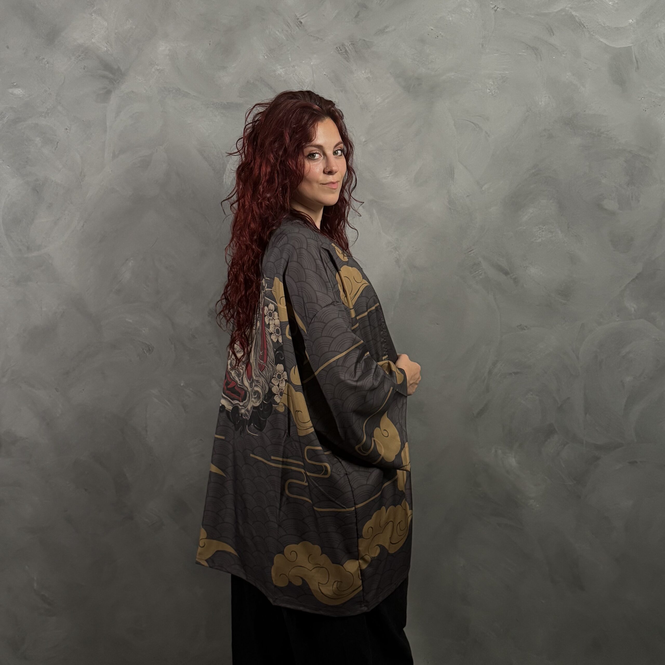 Haori Oni Nubes Doradas - Imagen 3