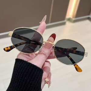 Gafas Metalizadas Retro Gold Black Carey