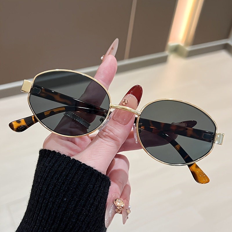 Gafas Metalizadas Retro Gold Black Carey