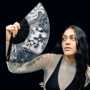 Abanico Sky Drift Pink Silver