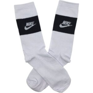 Medias base blanca franja negra Nike