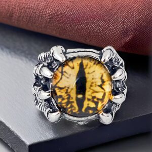 Anillo Ojo de Dragón Amarillo