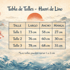 Haori Sakura-Tori de lino Rojo