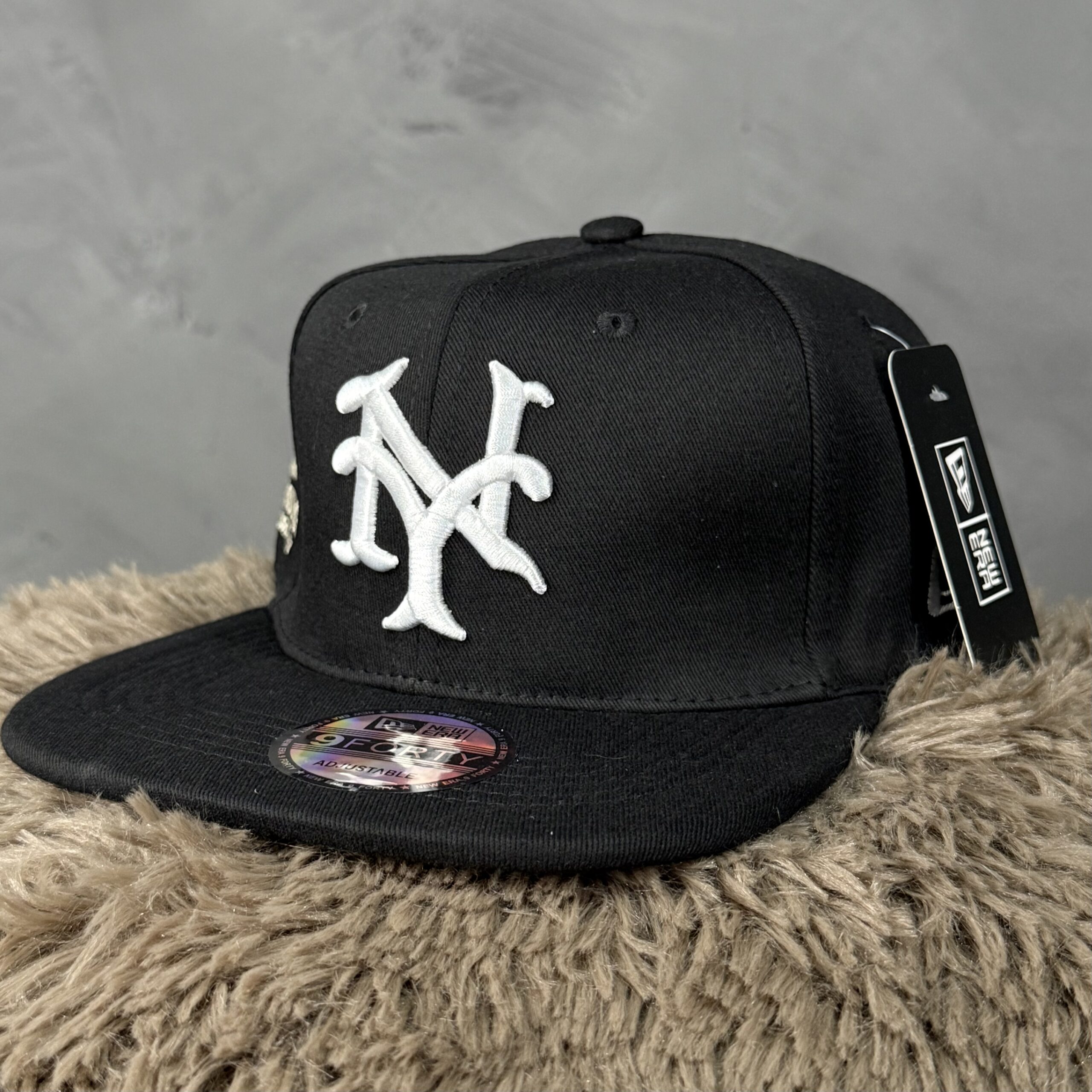 Gorra New Era 9FORTY NY negra bordado blanco