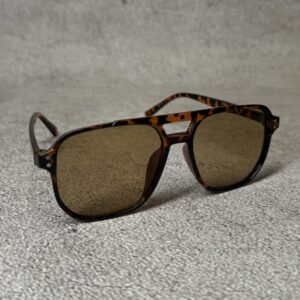Gafas Aviador Cuadradas Animal Print - Lente Marrón