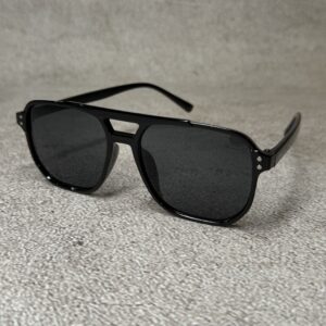 Gafas Aviador Cuadradas Negro - Lente Negro