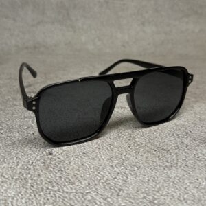 Gafas Aviador Cuadradas Negro - Lente Negro