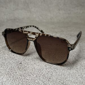 Gafas Aviador Cuadradas Carey - Lente Marrón