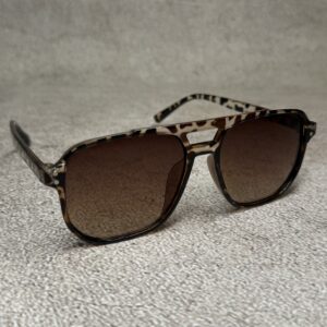 Gafas Aviador Cuadradas Carey - Lente Marrón