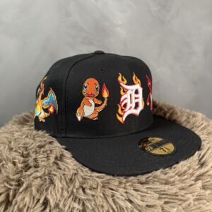 Gorra New Era Fitted Negra Pokémon Fuego – Talle 58.7 cm