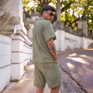 Conjunto Olavarria Crepe Verde oliva