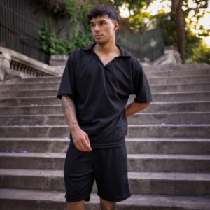 Conjunto Waffle Negro