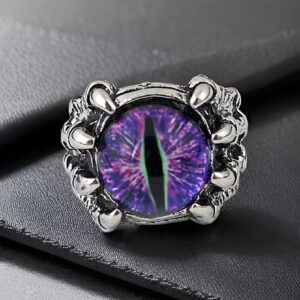 Anillo Ojo de Dragón Violeta