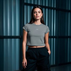 Remera Virgin Circle Gris Topo Vieja Scul