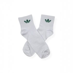 Medias tenis blancas logo verde Adidas