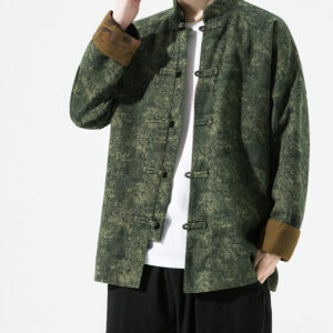 Chaqueta Oriental Verde Texturada
