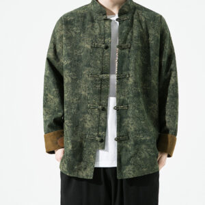 Chaqueta Oriental Verde Texturada
