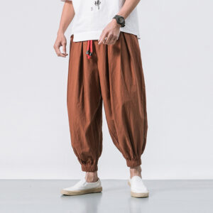 Pantalon de Lino oriental ladrillo