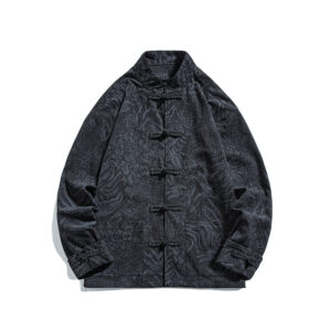 Chaqueta Oriental Negra Texturada