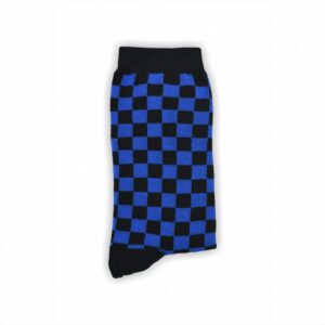 Medias con cuadraditos azules y negros