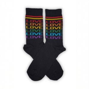 Medias negras love multicolor