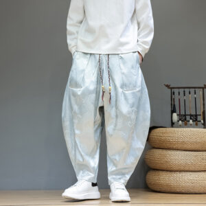 Pantalon Ryū Brocado Plata