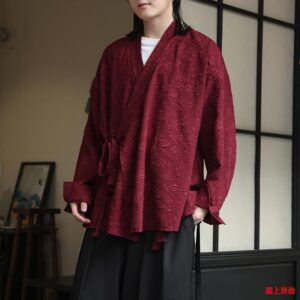 Haori Bordo Minimal Texturado