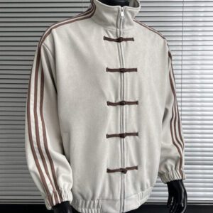 Chaqueta de Gamuza Deportiva Beige