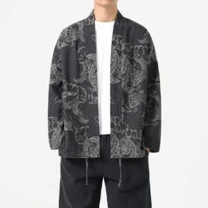 Chaqueta de Jean Dragon Negra